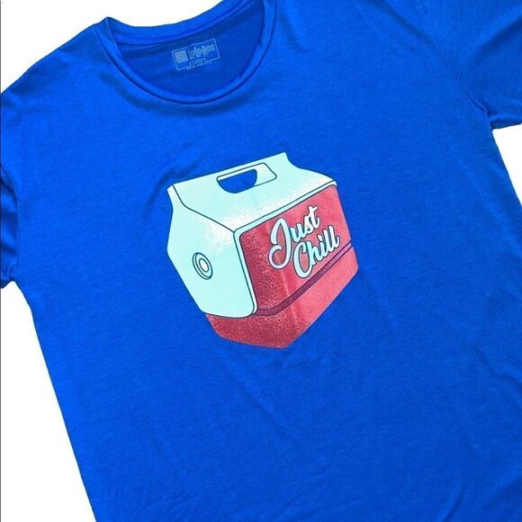 LuLaRoe Women’s Large Hudson Short Sleeved Tee “Just Chill” Casual Streetwear - Picture 6 of 13